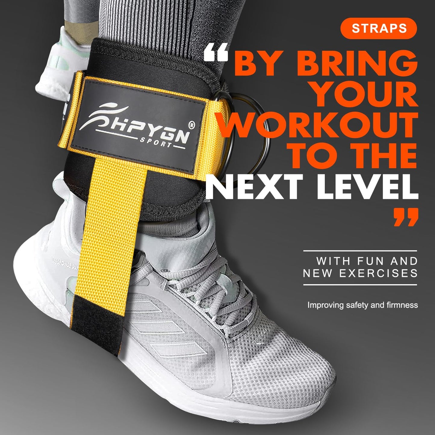 Ankle Straps for Cable Machine, Gym Ankle Cuff Kickback Strap for Working Out, Padded Gym Strap for Kickbacks, Glute Leg Workouts, Curls, Booty Hip Abductors Exercise, Cable Machine Ankle Attachment
