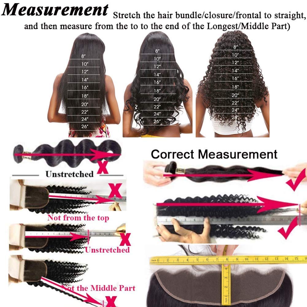 Amella Hair Brazilian Virgin Curly Hair Weave 3 Bundles with Lace Closure Free Part 4x4 8A 100% Unprocessed Brazilian Kinky Curly Hair Weave Bundles Natural Black Color (16 18 20+14inch)