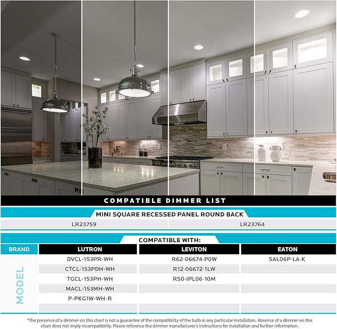 LUXRITE 16 Pack 6 Inch Ultra Thin Square LED Recessed Lighting, 5 Color Options 2700K - 5000K, Dimmable LED Downlight, 12W, IC & Wet Rated, 1000 Lumens, Canless LED Recessed Light, ETL