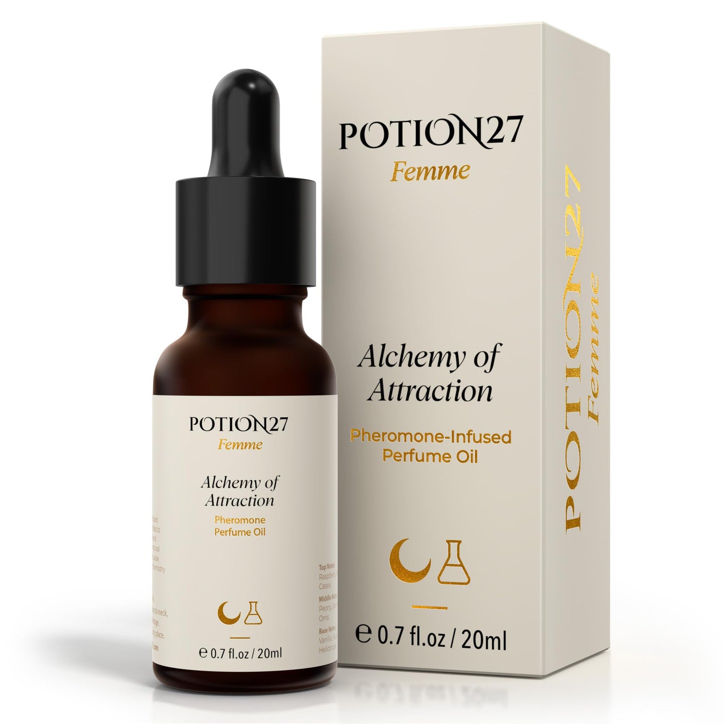 Potion 27 Pheromone-Infused Perfume for Women - Vegan, Cruelty-Free, Paraben-Free Fragrance - French Pheromones with Raspberry, Jasmine, Vanilla Notes - Long-Lasting Scent for Confidence & Allure