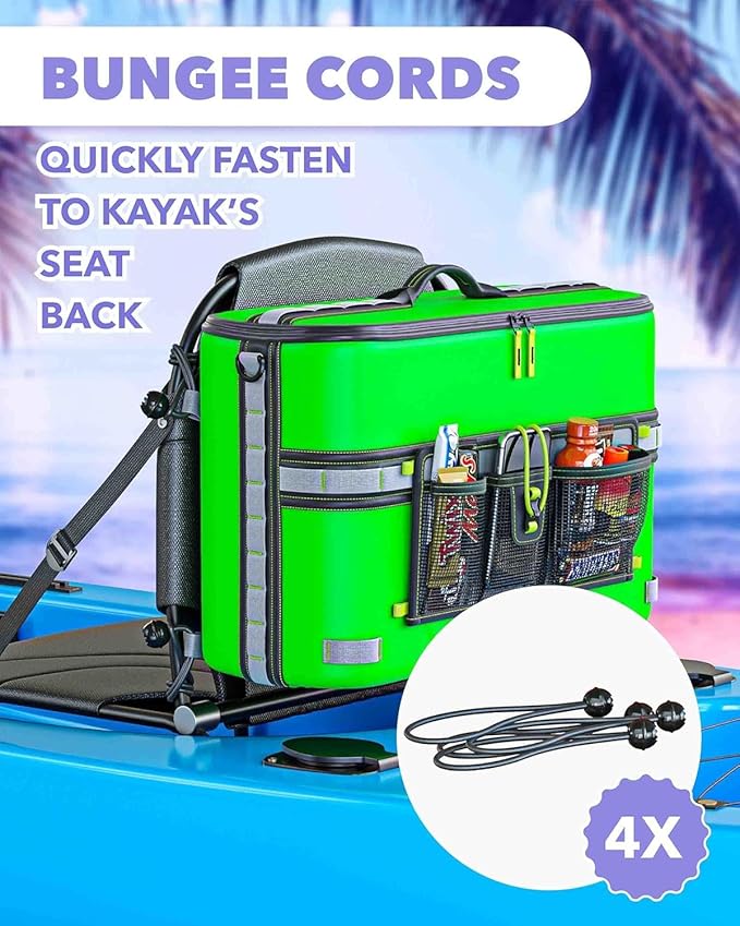 Skywin Kayak Cooler Behind Seat, Waterproof Cooler for Kayaking, Compatible with Lawn Chair Style Seats, Stores Drinks and Keeps Them Cool All Day
