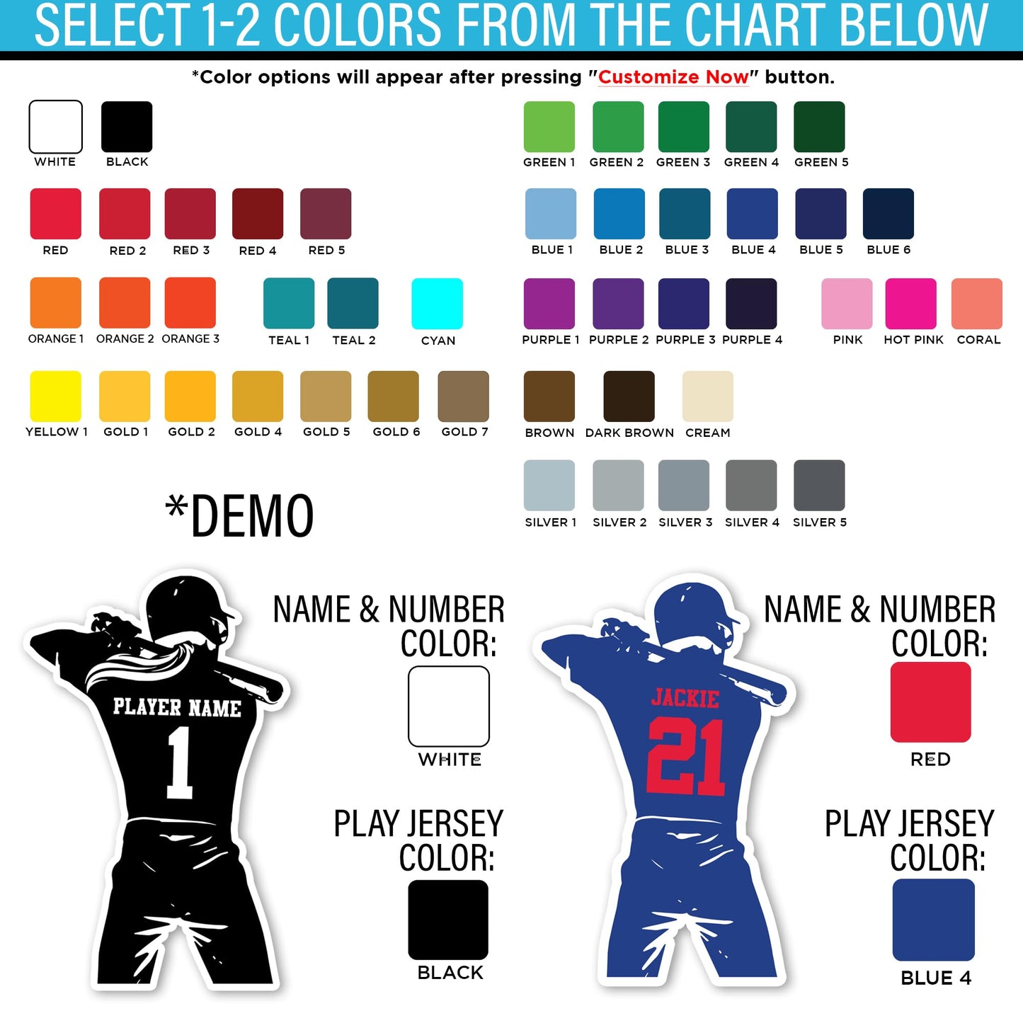 Personalized Custom Name Baseball Sticker Baseball/Softball Name & Number Player Jerseys Sports Waterproof Die-Cut Vinyl Stickers for Water Bottle Laptop Hard Hat Decal Stuff Gift for Men Women Kids