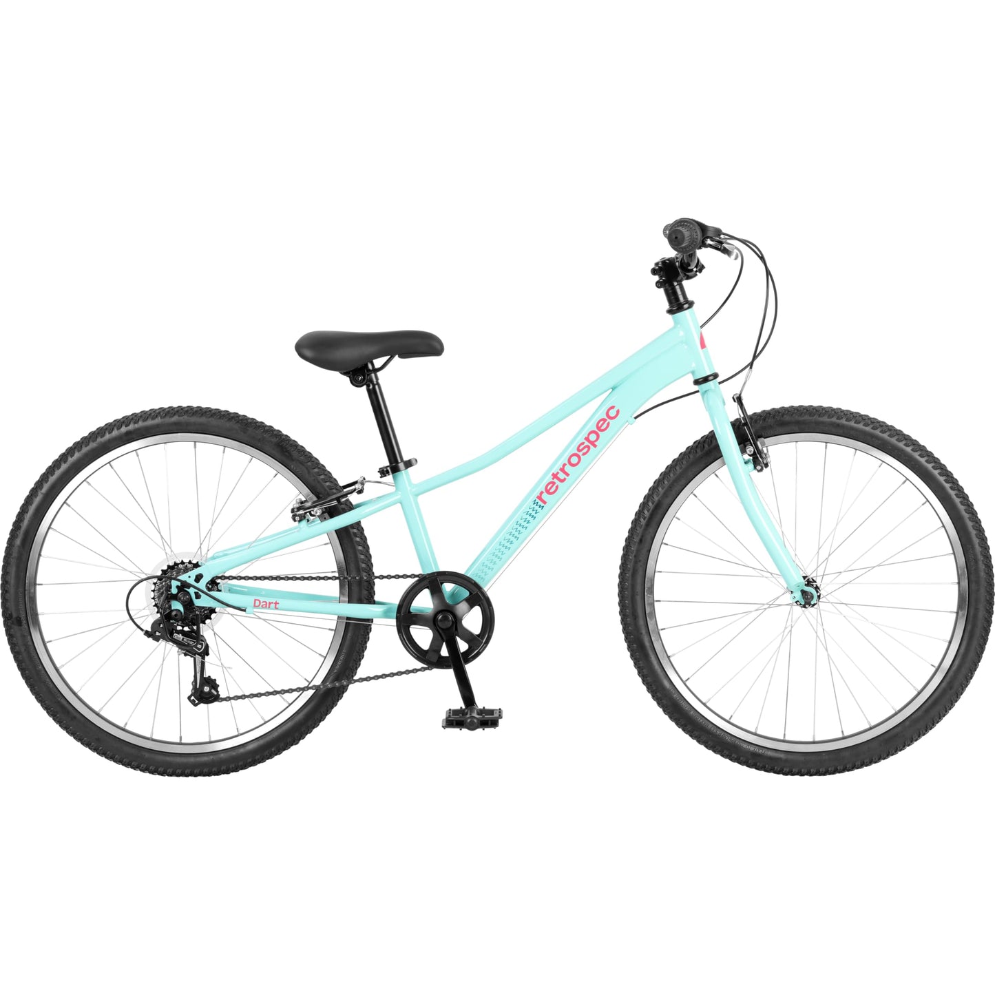 Retrospec Dart 20 & 24 Inch Kids Bike - 7-Speed Hybrid Bicycle for Ages 6-11 with 29in All-Season Tires & Shock Absorption - Adjustable Height Youth Bike with V-Brakes & Smooth Gear Shifting