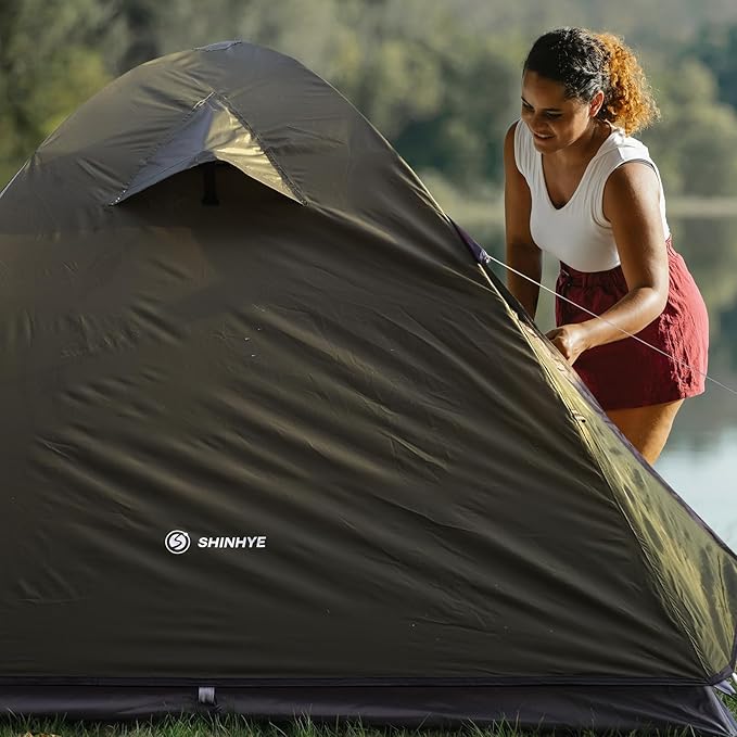 Backpacking Tent for Camping 2/3/4 Person Hiking Ultralight Tent for Waterproof Windproof Outdoor Two Doors Tents Easy Quick Setup Lightweight Tent Instant Tent