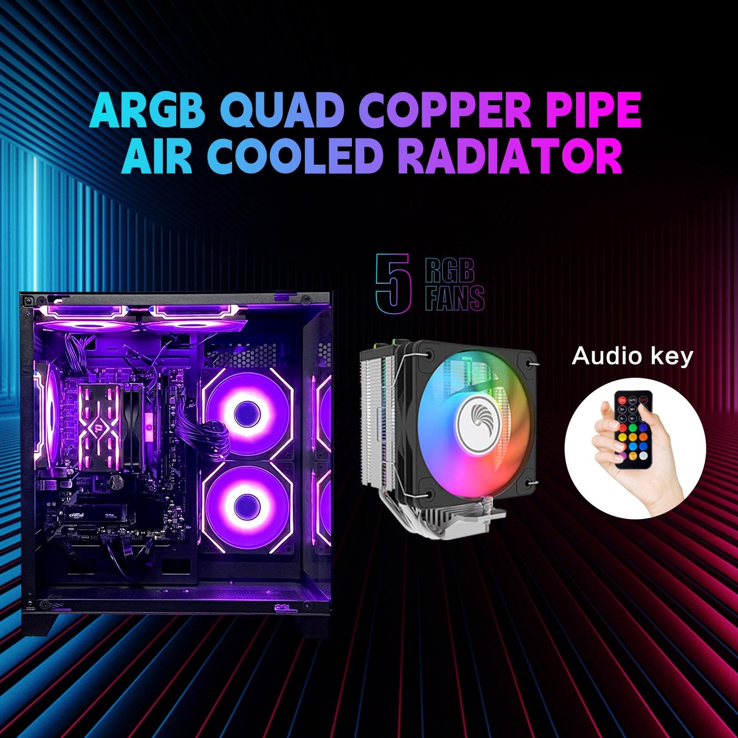 AEXPXO PC Desktop,AMD Ryzen 5 5600GT 3.6GHz,16GB DDR4 RAM 3200MHz,1TB NVME SSD,Supply WiFi/Bluetooth Support for Office, Light Entertainment, Video Editing