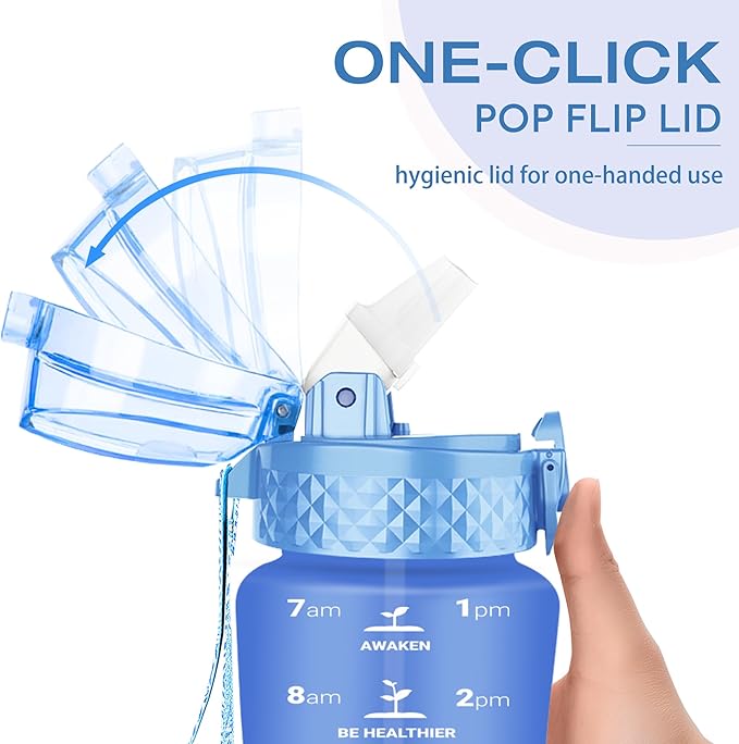 OLDLEY Kids Water Bottle for School, 12 oz, BPA-Free, Reusable, Leak-proof, Durable Tritan Plastic, One-handed Opening, Anti-dust Spout Cover