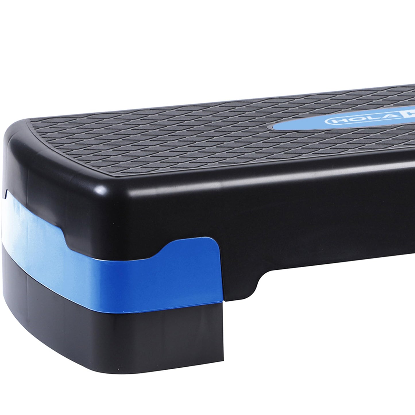 HolaHatha Compact Portable Aerobic Step Platform Workout Exercise Equipment, Fitness Cardio Stepper with Adjustable Height for Home Gym & Travel, Blue