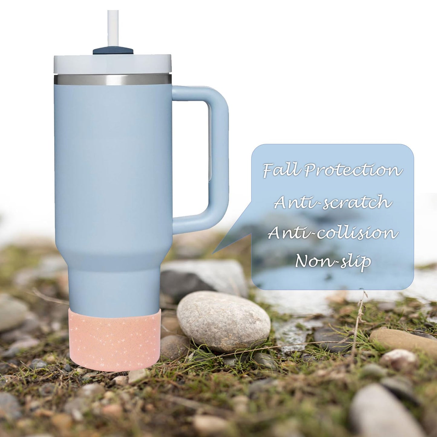 TFAK Protective Silicone Boot For Stanley Quencher Tumbler 30 oz 40 oz & IceFlow 20oz 30oz & Hydro Flask Water Bottle 12-24oz & Simple Modern Bottle