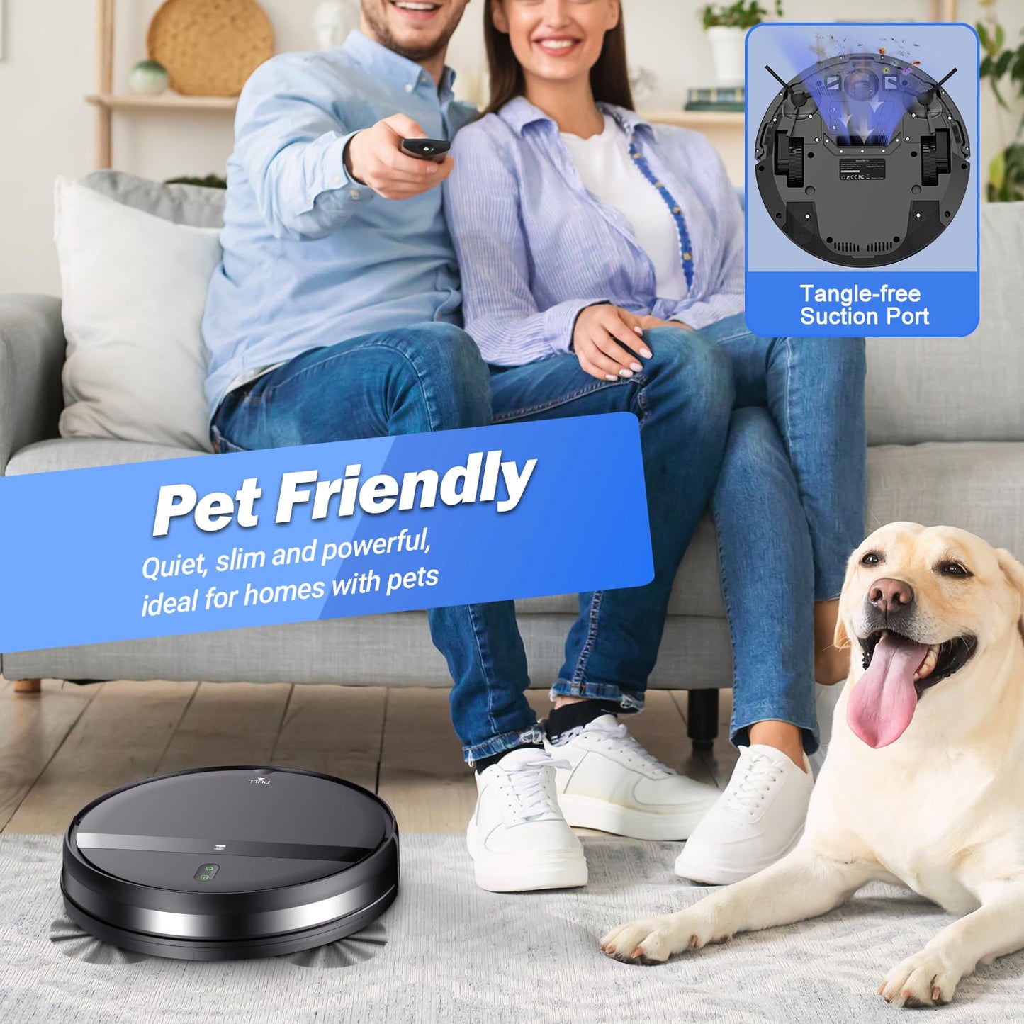 Kilgone Robot Vacuum and Mop Combo, Tangle-Free Powerful Suction, Robotic Vacuum Cleaner - Alexa & App Scheduling, Long Runtime, Automatic Robot Vacuum Cleaners for Home