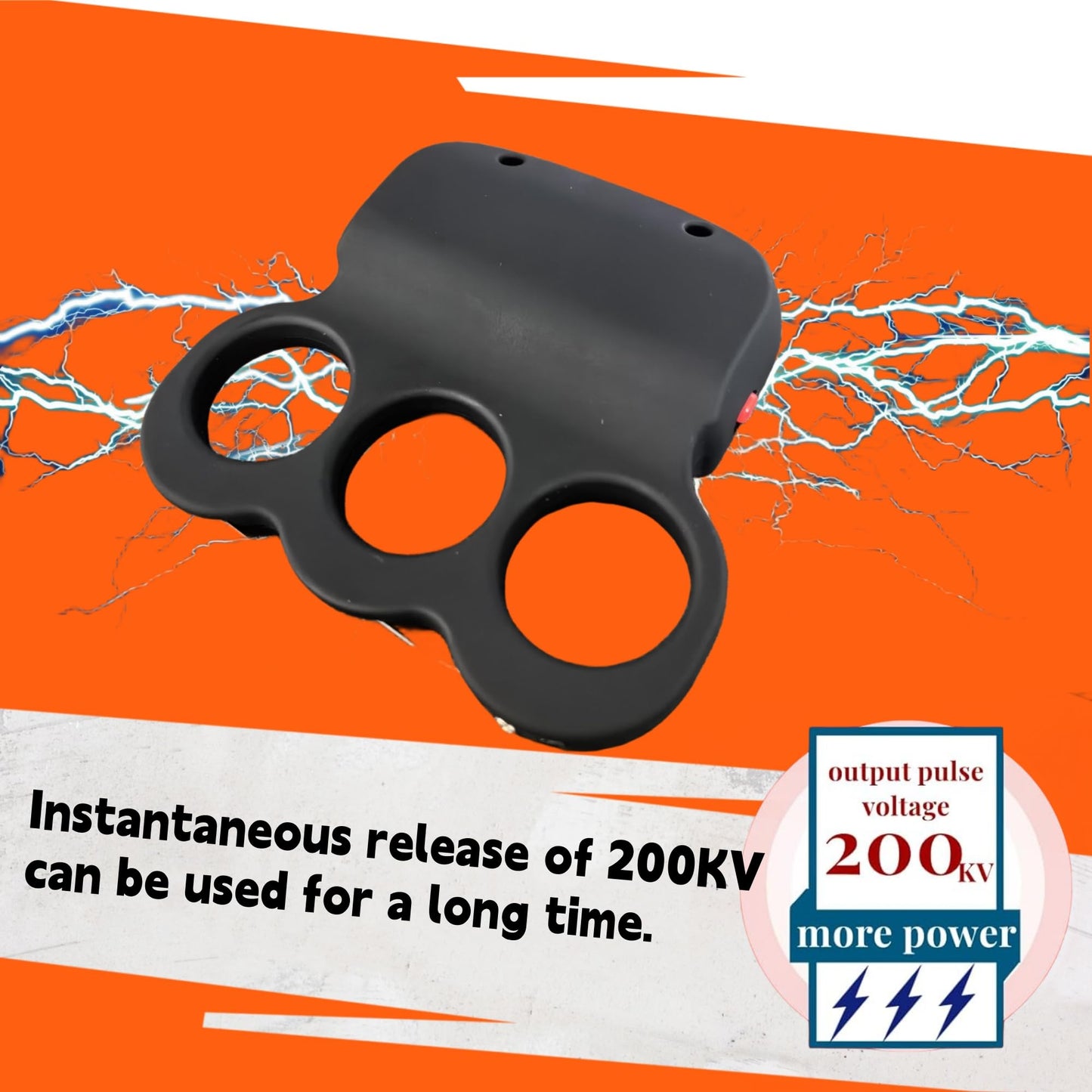 AIFIZO Stun Gun Plus with Safety Switch USB Rechargeable Easy Cary Stun Ring
