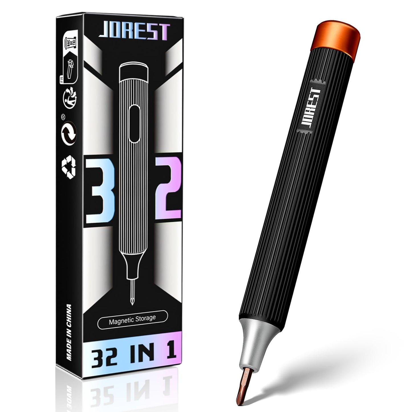 JOREST 32-In-1 Small Precision Screwdriver Set Magnetic, Valentines Day Gifts Gadgets Gifts for Men Him, Multi Bit Mini Repair Tool Kit with Torx for Electronic, Glasses, PS5/4, Camera, Phone, Laptop