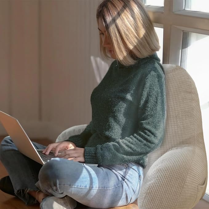 Back Pillow for Bed Sitting Up,Reading Pillow for Sitting in Bed Adult with Arm Pillow,Back Rest Pillow for Sitting in Bed with Pockets,While Gaming,Working,Watching,Large-Gray