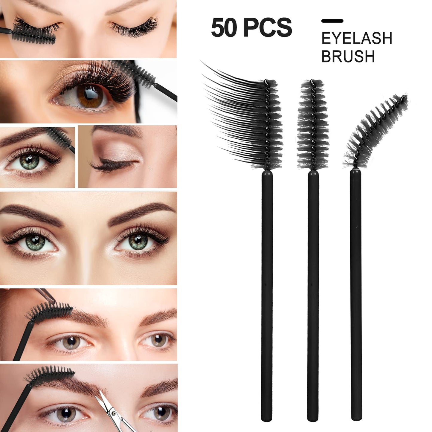 kioooki 105 Pcs Lash Fan Kit, USB Mini Portable Fans Rechargeable Electric Handheld Air Conditioning Lash Shampoo Brushes Nose Blackhead Facial Cleaning Brush Plastic Wash Bottle