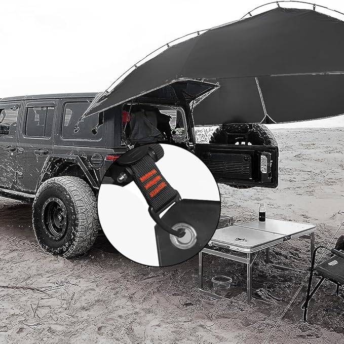 Suction Cup Hooks Heavy Duty 4 Pieces Car Camping Essentials Upgraded Tie Down Suction Cup Camper Accessories with Securing Hook Strong Power for RV Boat Window Glass Camping Trap.(4 pcs)
