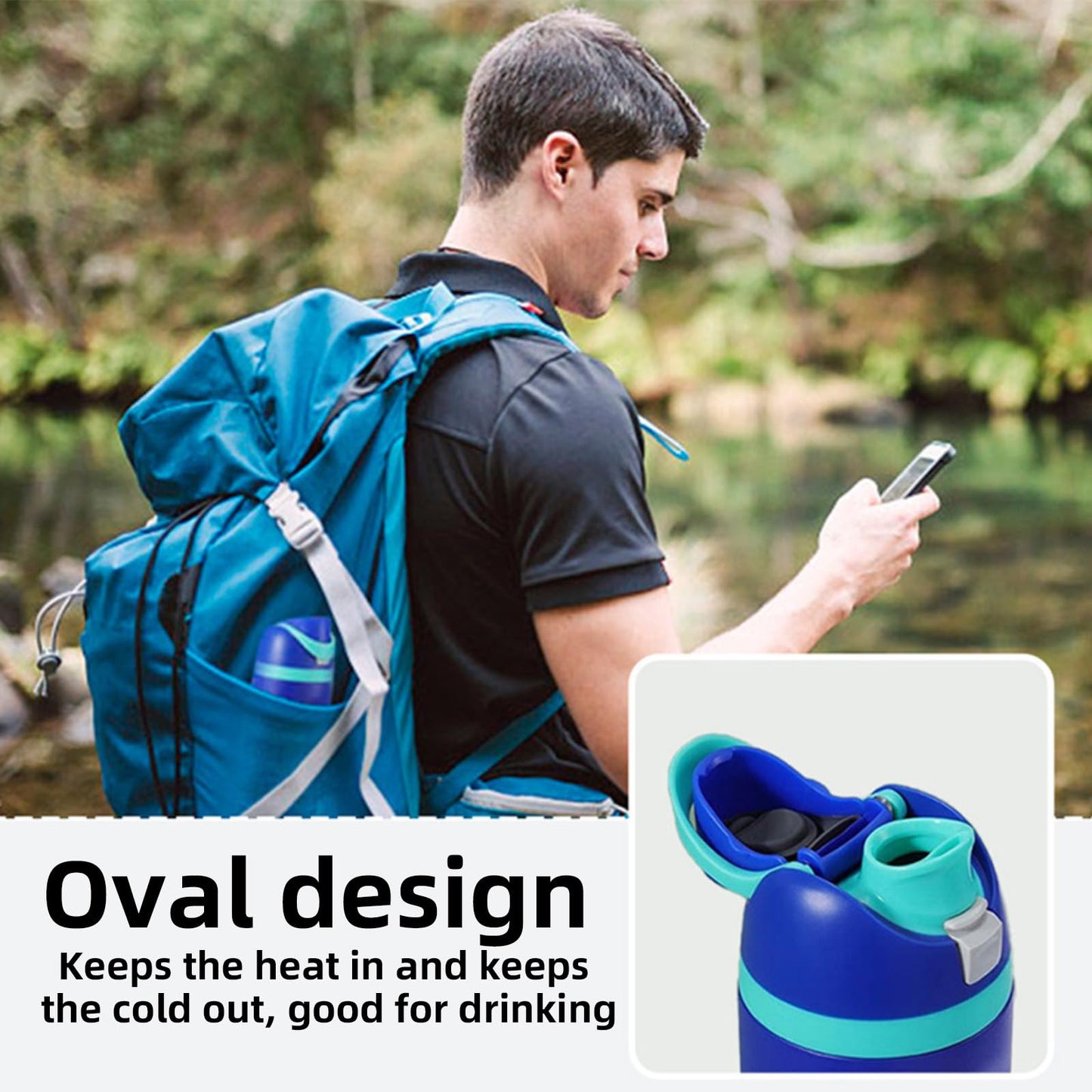 QAZVYX Replacement Cap for Owala Freesip, One-Touch Water Bottle Top Cap Compatible with Owala Cup 16oz 24oz 32oz 40oz, BPA-Free Replacement Accessory for Owala Free Sip, No Leak, Off-White. (1blue)