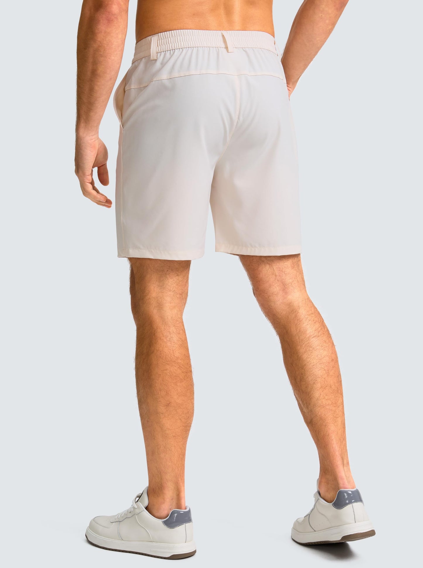 G Gradual Men's Casual Shorts 7" Lightweight Golf Shorts for Men Stretch with 3 Pockets Quick Dry Breathable Work Shorts Beige