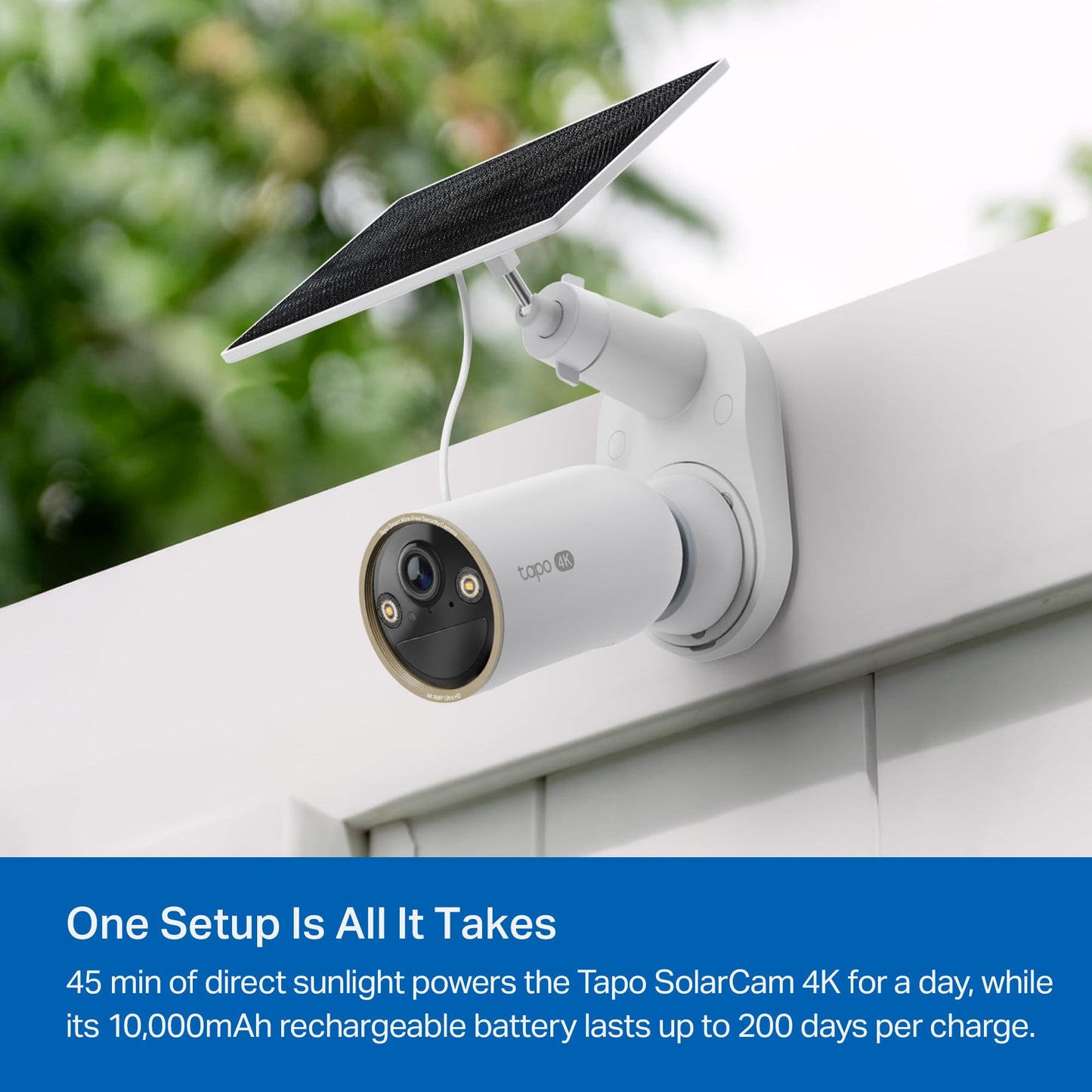 Tapo MagCam 4K Solar, 4K Ultra HD Outdoor Wireless Battery Camera w/Solar Panel โ 24/7 Capture, Free Person/Vehicle Detection, Starlight Color Night Vision, Works w/Alexa & Google Home