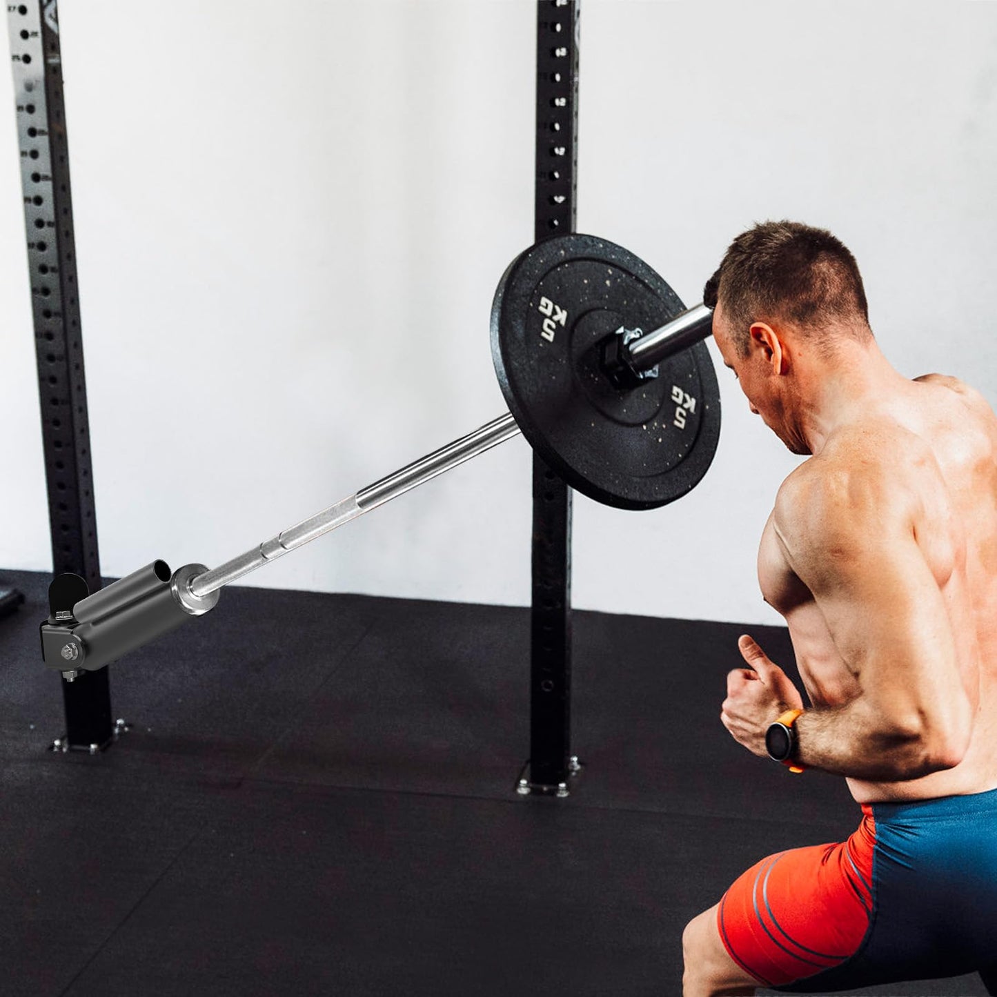 SELEWARE T Bar Row Landmine Attachment for 2" x 2" Power Rack with 5/8" or 1" Hole - Versatile Fit for 1" Standard Bar and 2" Olympic Bars, Free Swivel Heavy Duty Structure