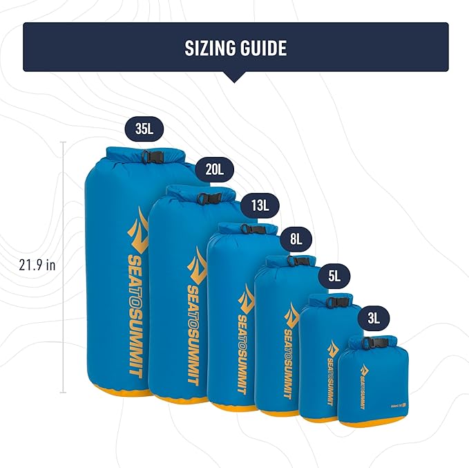 Sea to Summit eVac Dry Bag, Roll-Top Compression Sack, 20 Liter, Beluga Black