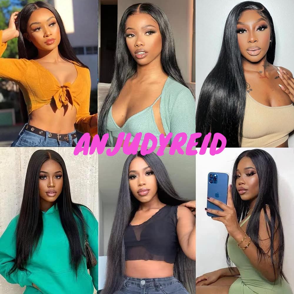 AnJudyReid 11A Straight Hair Bundles 1 Bundles Brazilian Virgin Human Hair Bundles Straight 22 Inch 100% Unprocessed Virgin Hair 1 Bundles Straight Weave Hair Human Bundles