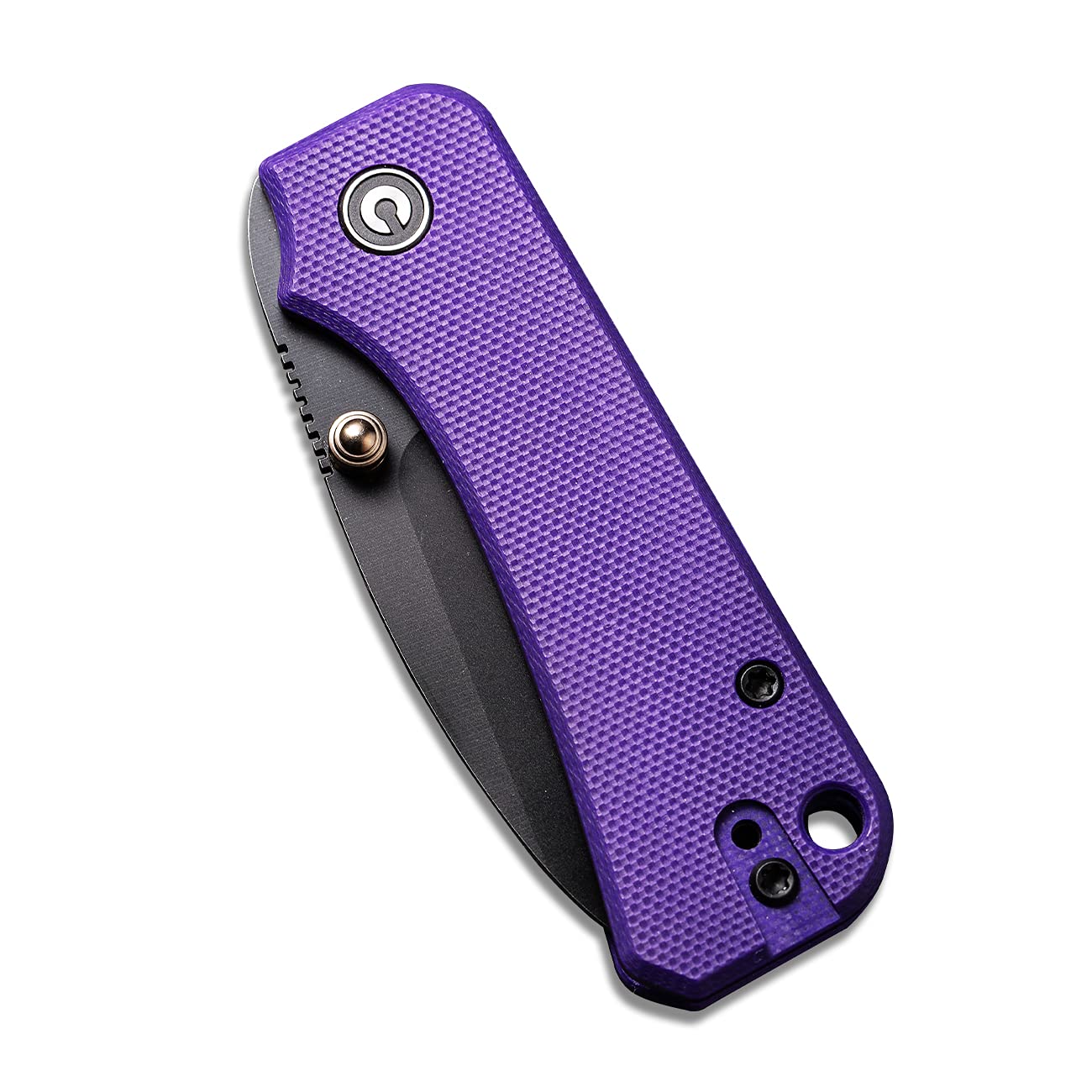 CIVIVI Baby Banter Pocket Folding Knife for EDC, 2.34" Blade Small Knife with Titanium Thumb Stud Opener (Purple)