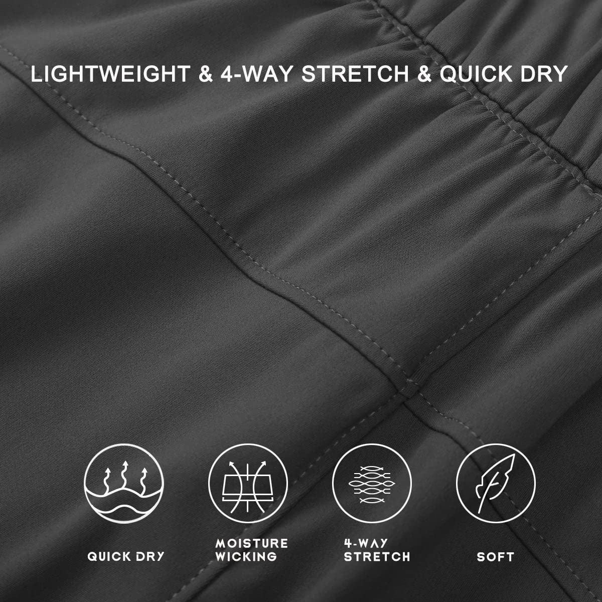 Willit Women's Shorts Hiking athletic Shorts Yoga Lounge Active Workout Running Shorts Comfy Casual with Pockets Deep Gray XS
