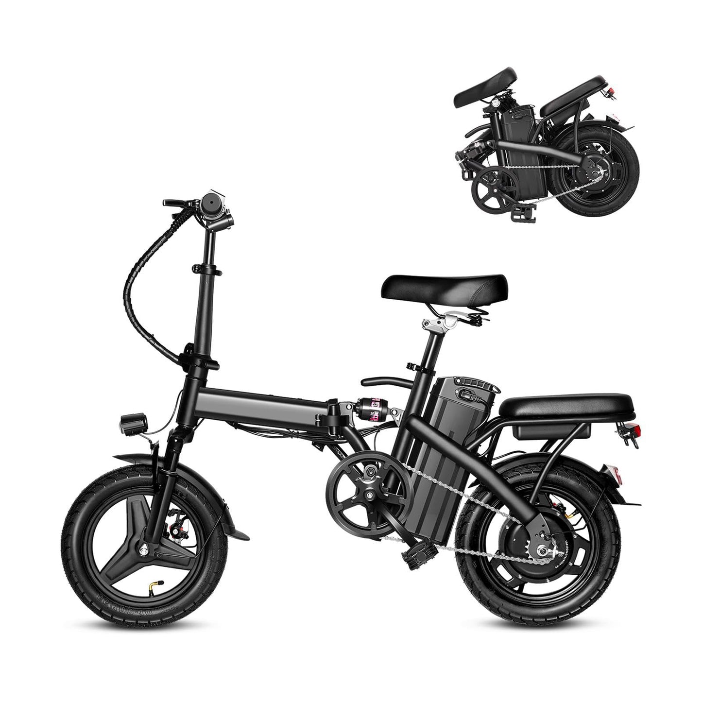 APYEAR Electric Bike for Adults, Ebike, Electric Bicycle with 576WH Removable Battery,14"/20" Folding Ebike, 20MPH,20+ Miles(MAX),500W High Motor,Multi-Shock Absorption,UL 2849,Commuting Mini E Bikes