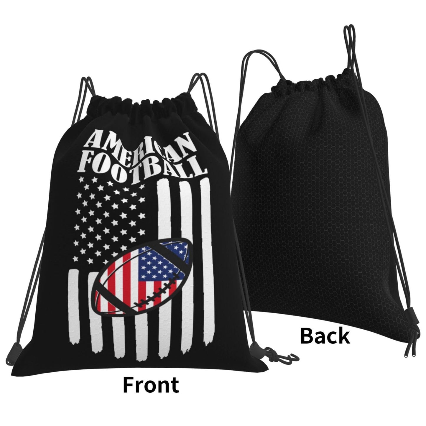 AIMASTZ American Football Unisex Drawstring Backpack Bag Sport Gym Swim Travel Sackpack