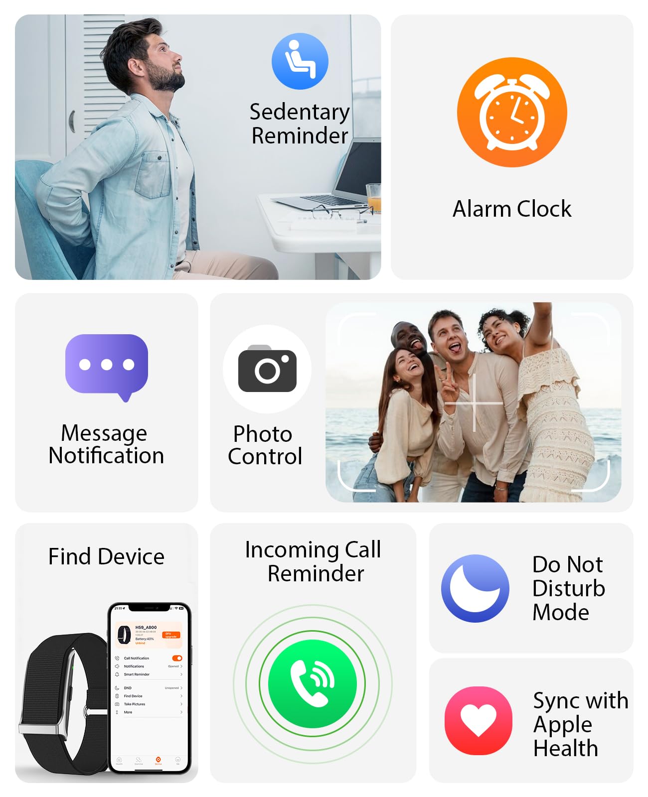 Smart Bracelet, Wearable Activity & Fitness Tracker Band, 24H Sleep Tracker, All-Day Continuous Heart Rate Blood Pressure Stress HRV Monitor, 120+ Sport Modes Smart Wristband with Free APP 2 Bands