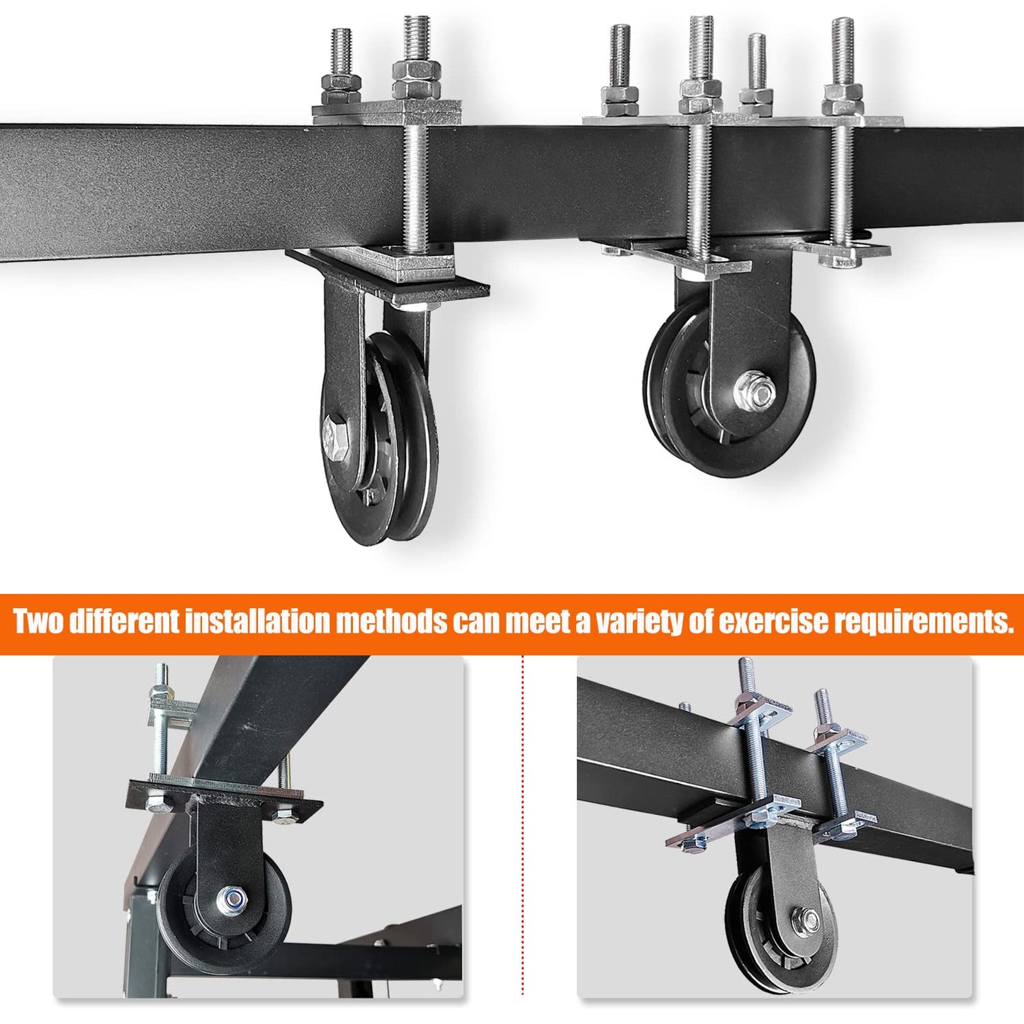 Upgraded Cable Pulley System Gym, LAT Pull Down Machine for Home Gym Equipment, Weight Pulley System for Cable Machine, LAT Pulley System Gym for Strength Training Power Cages, Power Racks (Style 2)…