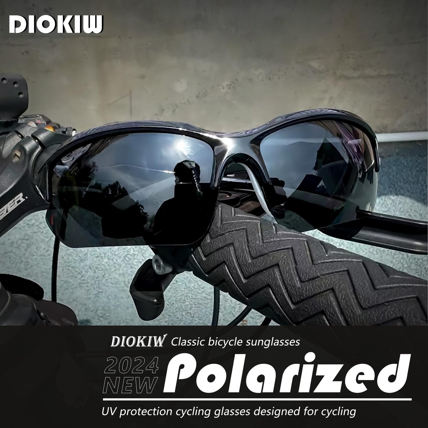 DioKiw 3PACK Sports Polarized Sunglasses for Men Cycling Running Fishing UV400 Protection Sun Glasses Lightweight Half Frame Goggles