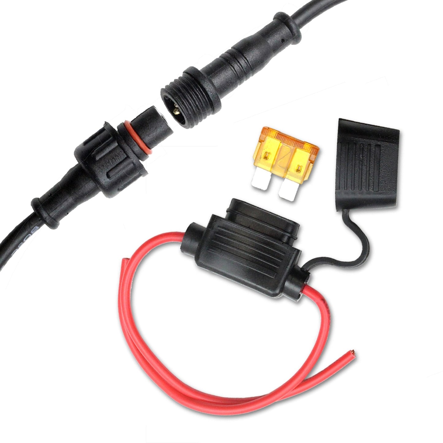 Tidal Wake IP68 Underwater 1/2in Standard Boat Drain Plug LED Light Built-in Driver & Overheat Protection 3 Yr/50,000hr Warranty, 316 Stainless Steel, 12-30v/27w,1800 lumen w/Storage Bag (Red)
