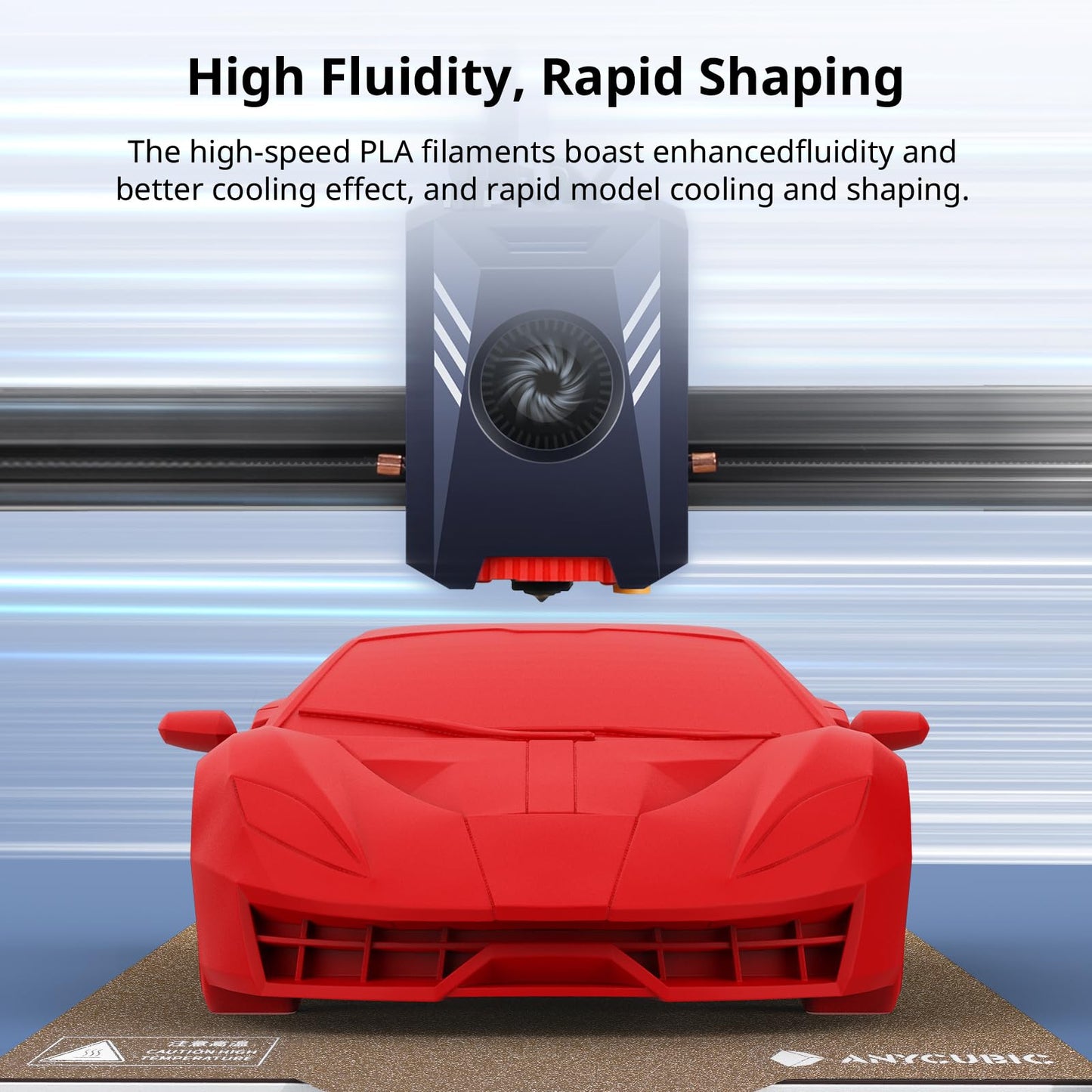 ANYCUBIC High Speed 3D Printer Filament 1.75mm Bundle, Rapid PLA Filament with High Prints Quality, Dimensional Accuracy +/- 0.02mm, 1KG Reusable Spool, 4KG Black +White + Blue + Red