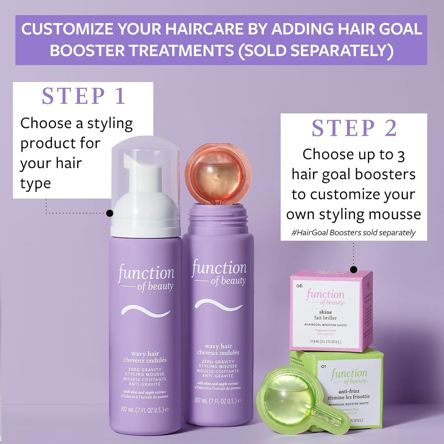FUNCTION OF BEAUTY Zero Gravity Styling Mousse, 7 oz - Adds Volume, Defines Natural Waves While Providing a Flexible Hold Without Feeling Stiff or Crunchy