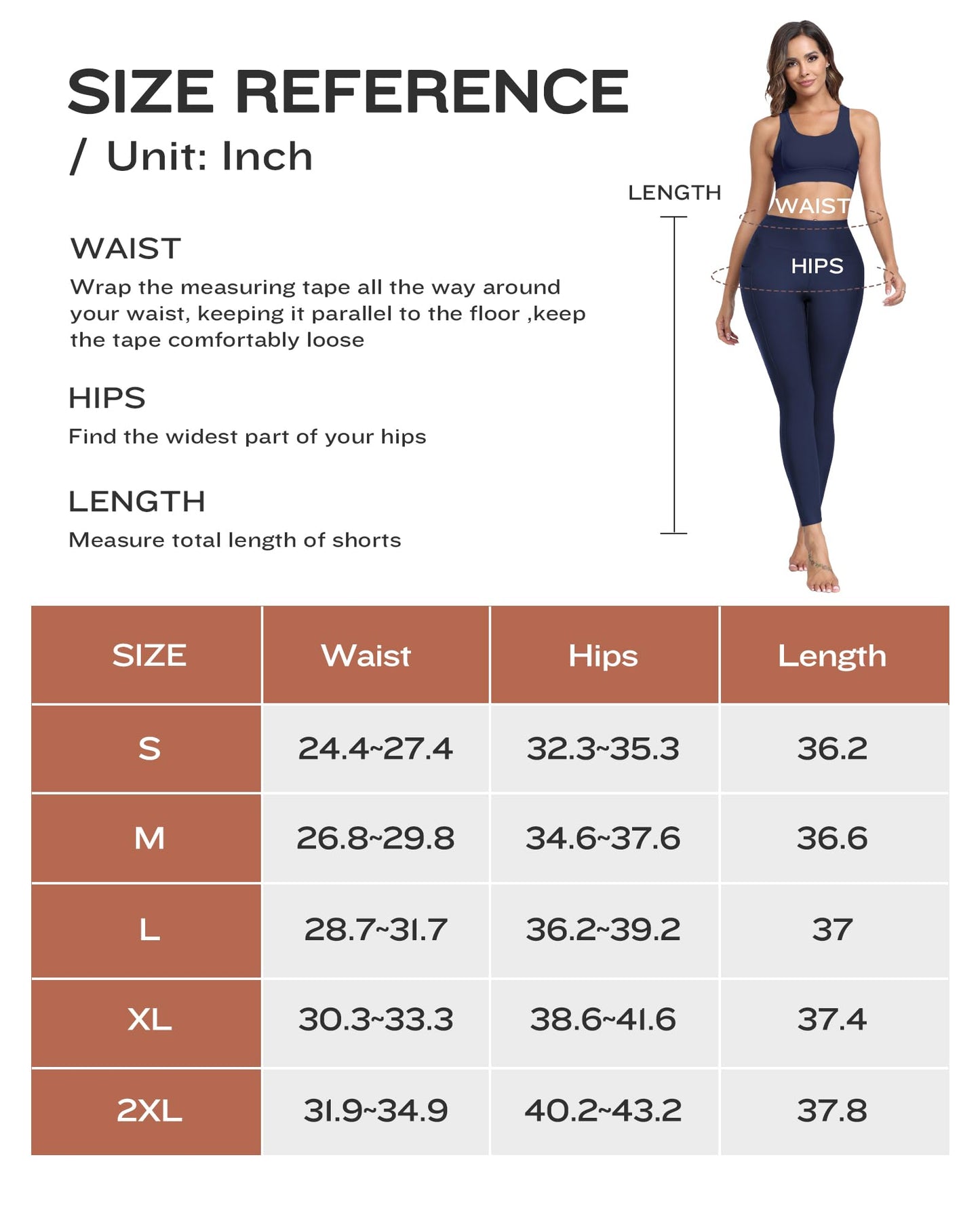 NORMOV Fleece Lined Leggings with Pockets for Women,High Waisted Winter Thermal Warm Sherpa Leggings(Navy, XL)