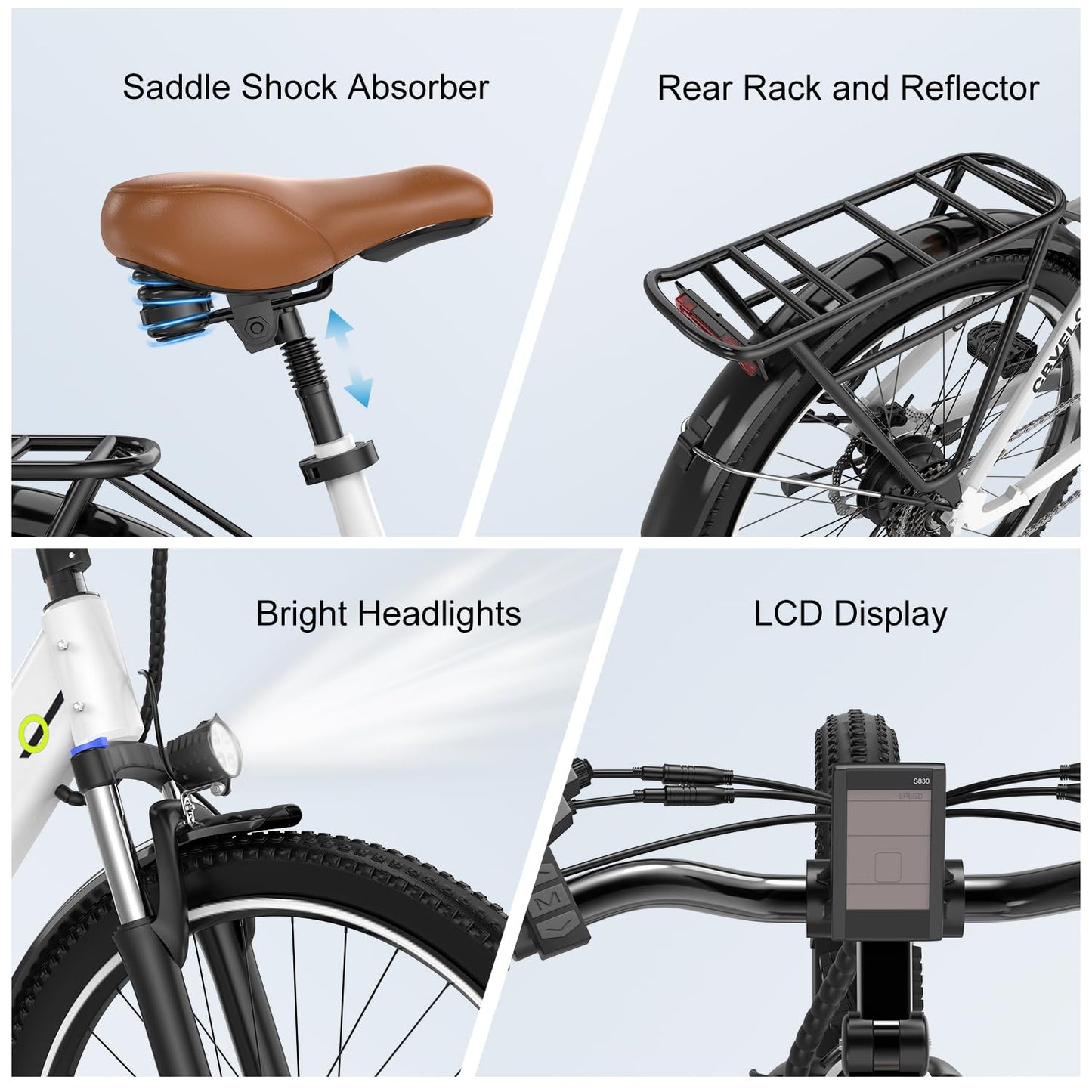 CBVELO 1000W Ebikes for Adults,80 Miles Max Range Removable Battery Ebike,26" Electric Bike for Adults Adult Electric Bike for Commute(7-Speed)
