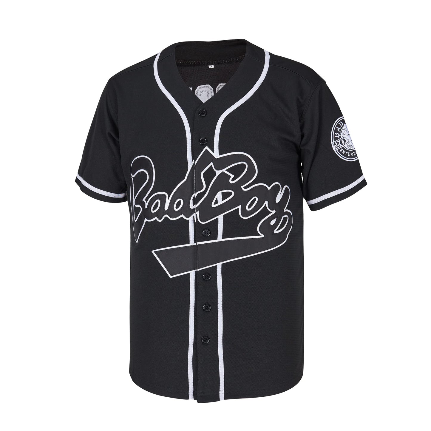 #10 Biggie Bad Boy Movie Baseball Jersey Stitched 90s Hip Hop Unisex Clothing for Party Black Size XL