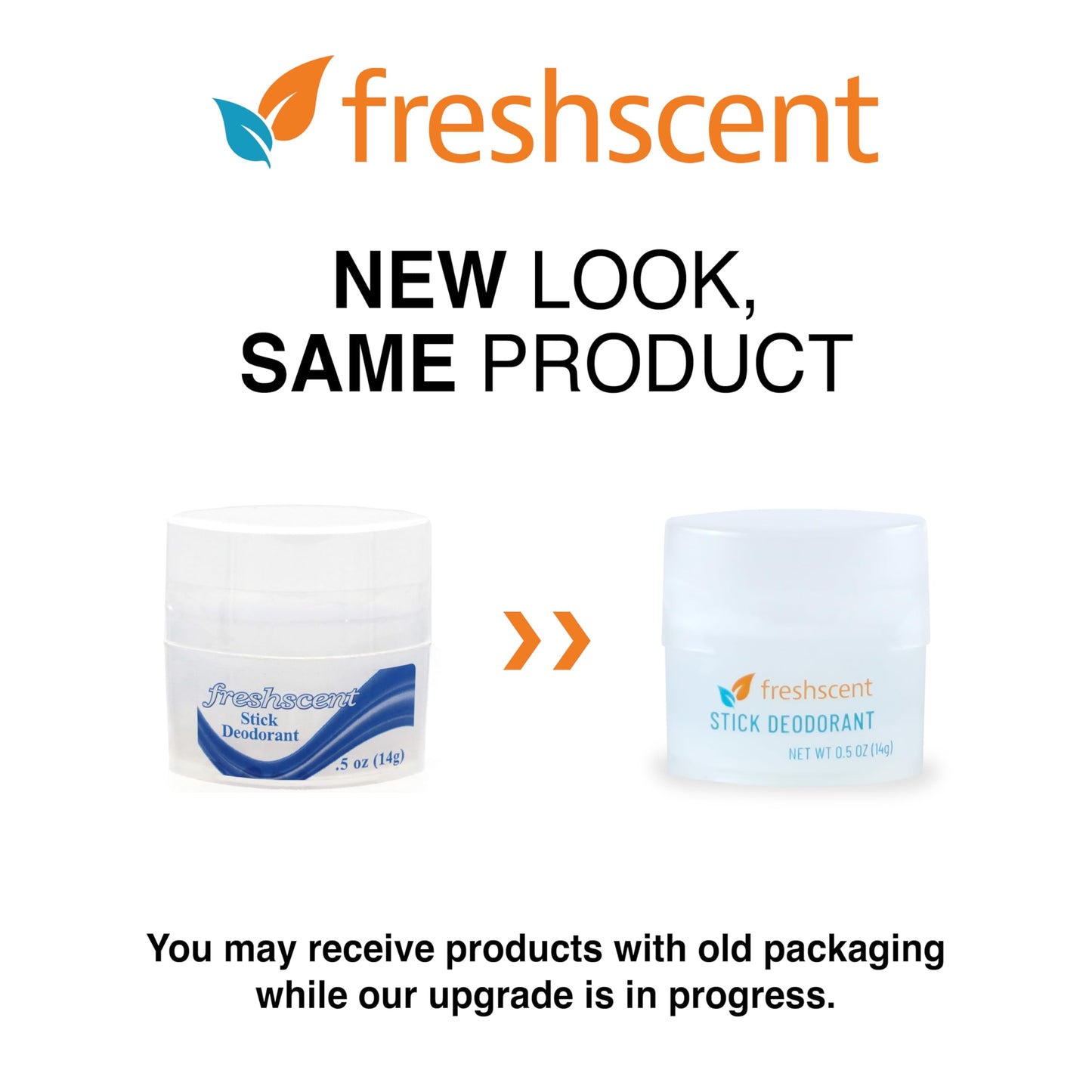 (144 Pack) Freshscent 0.5 oz. Stick Deodorant, Travel Size, Alcohol Free, light fragrance, bulk packed and perfect for donations.