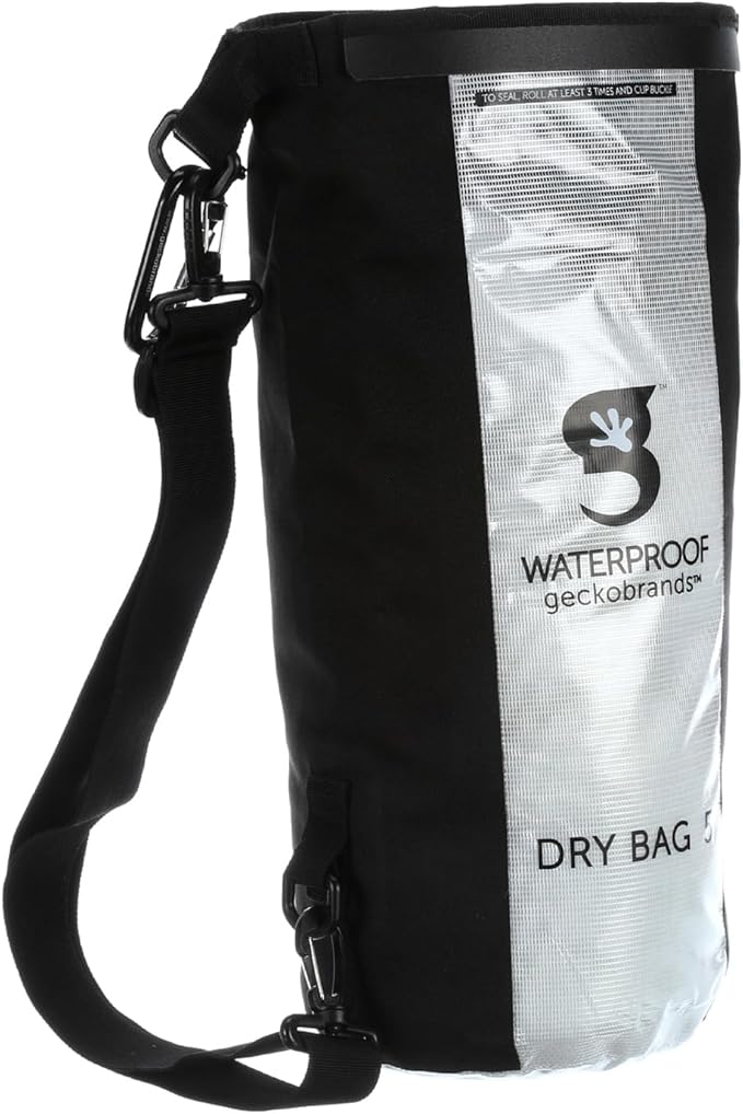 geckobrands Durable View Dry Bag – Waterproof Backpack with Translucent Panel