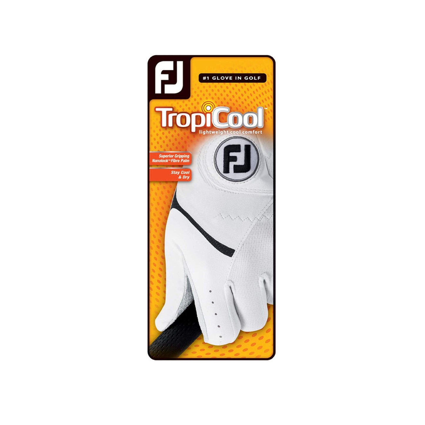 FootJoy TropiCool Gloves, White, Cadet Medium/Large
