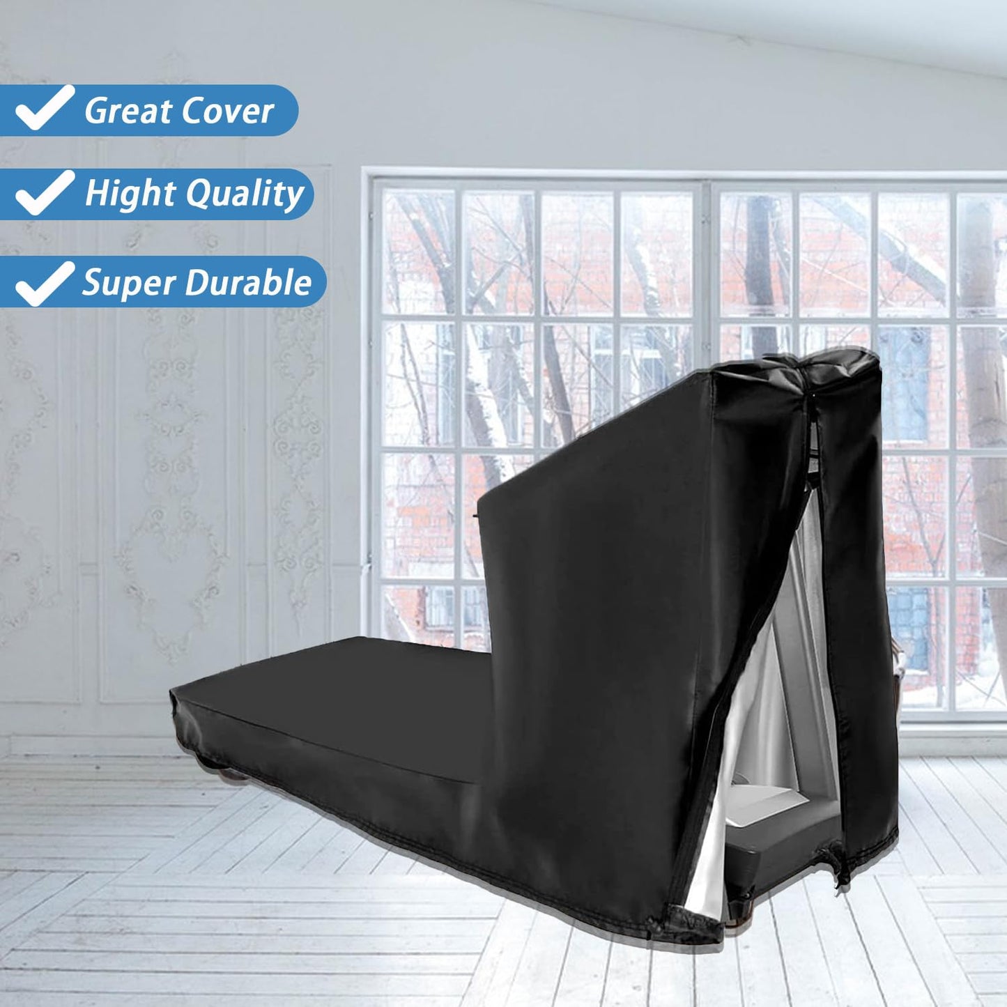 Rilime Treadmill Cover,Treadmill Cover Waterproof Outdoor Protective Cover, Dustproof Treadmill Covers with Zipper for Home Gym Indoor Outdoor(81" L x 37" W x 67" H)
