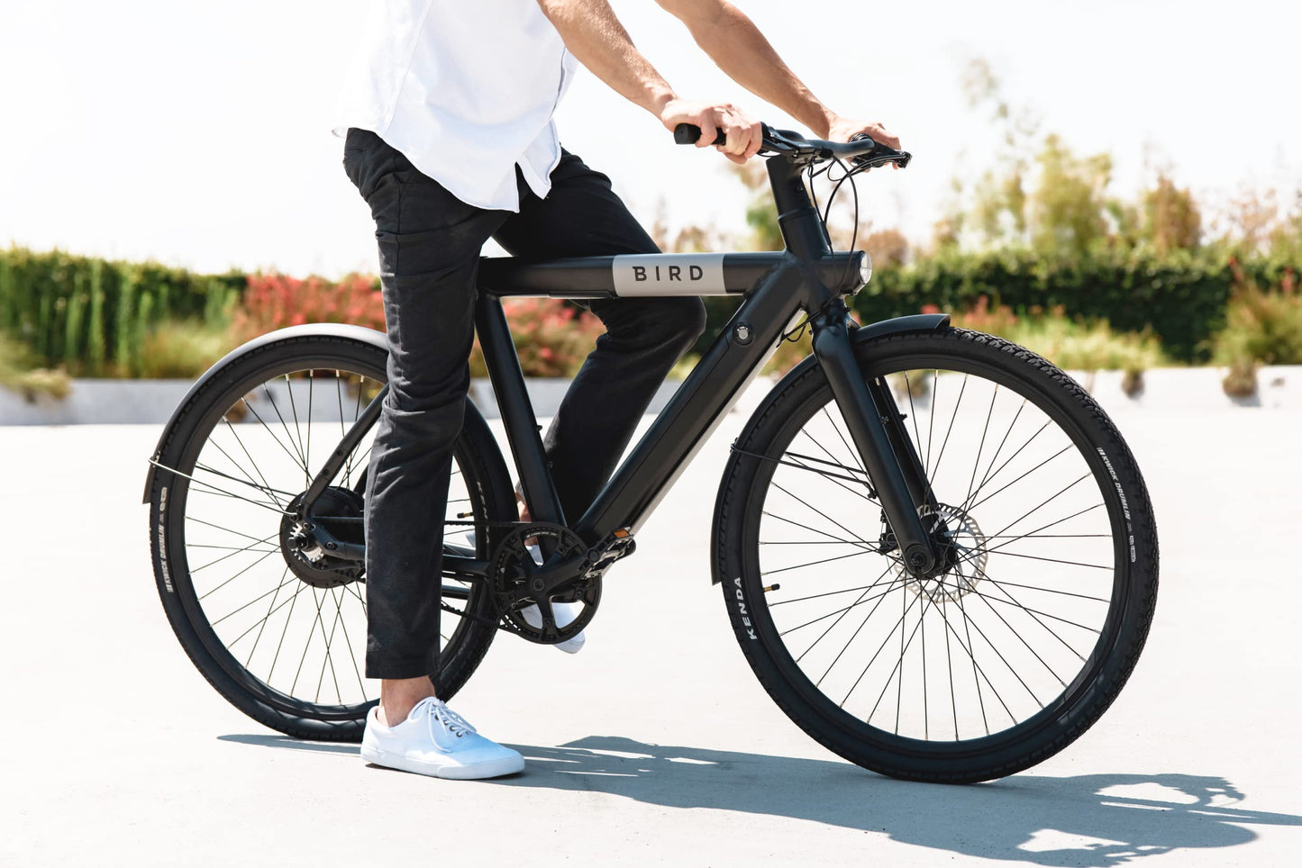 BirdBike A-Frame eBike with 50mi Max Operating Range & 20mph Max Speed, Stealth Black
