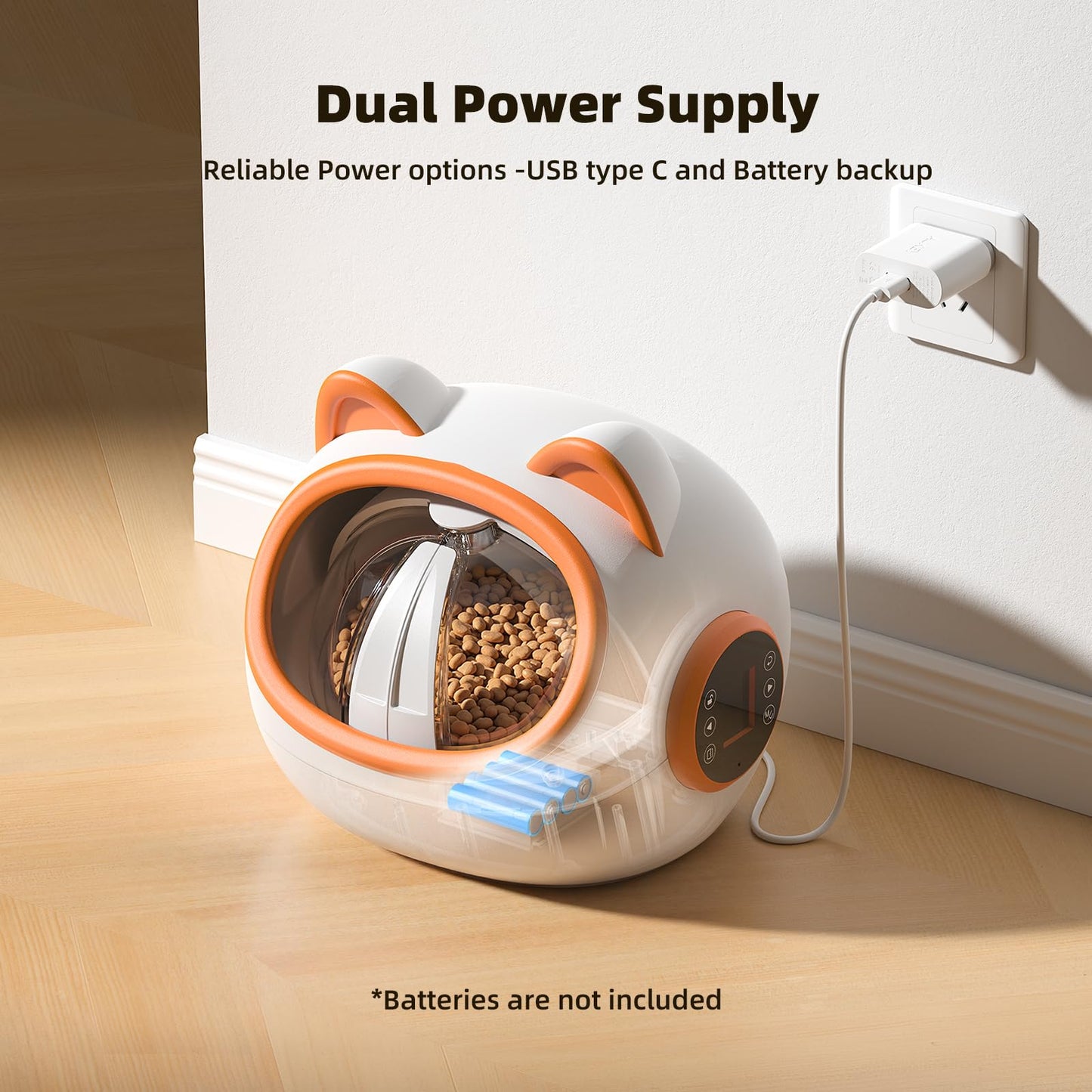 Smart RFID Cat Feeder with Collar Sensors – Automatic Timed Pet Feeder for Multi-Cat, 4 Feeding Modes, Voice Recorder, LCD Display, Wet/Dry Food Compatible