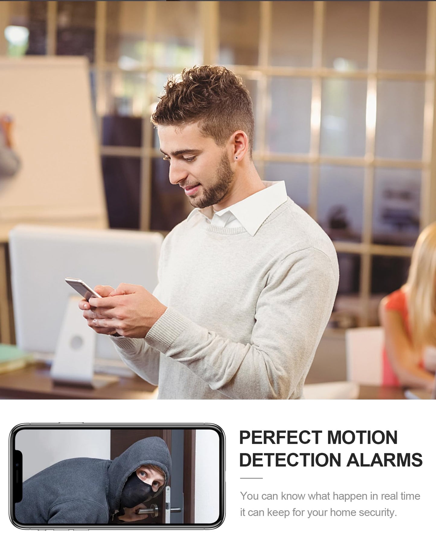AOBOCAM 4K Mini WiFi Camera Wireless for Home Security Mini Video Camera for Home, Shop, Office with Smart Motion Detection, App Control, Night Vision (Cube)