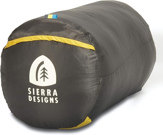 Sierra Designs Cloud 35 Degree DriDown Sleeping Bag Ultralight Zipperless Down Sleeping Bag for Backpacking and Camping