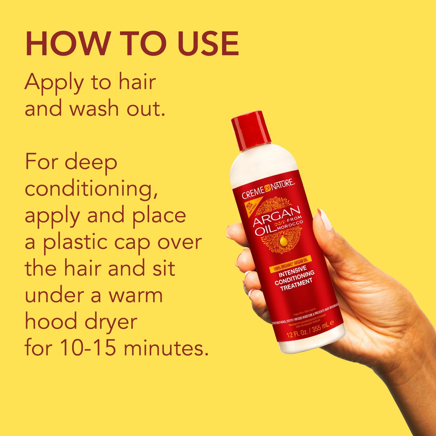 Creme of Nature, Argan Oil for Hair, Intensive Conditioning Treatment, Argan Oil of Morocco, Moisturizing Hair Care, 15.2 Fl Oz