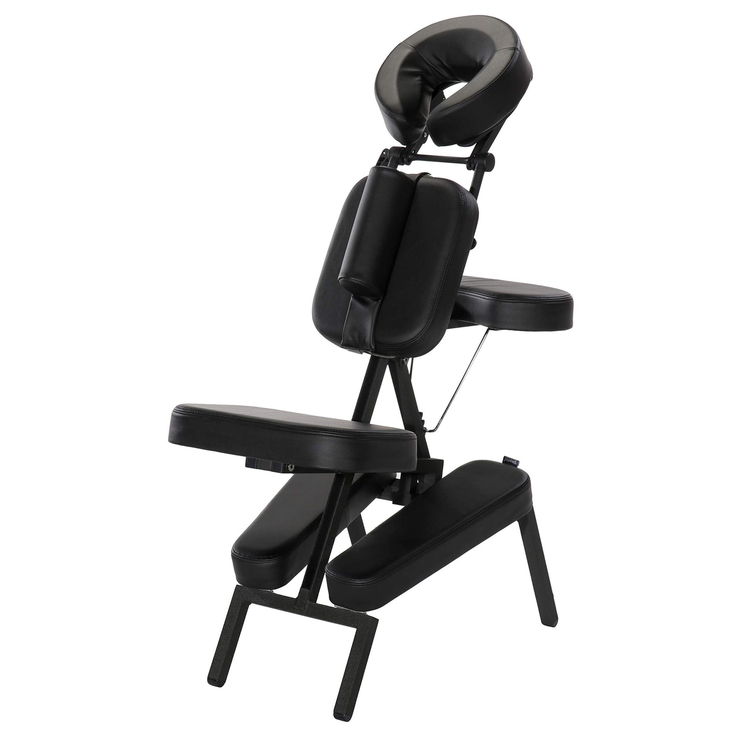 Master Massage Apollo Extra Large Size Portable Massage Chair-Lightweight Aluminum Tattoo Foldable-Sitting Posture Folding Massage Chair-with Larger Cushions and Wheels Bag-in Black