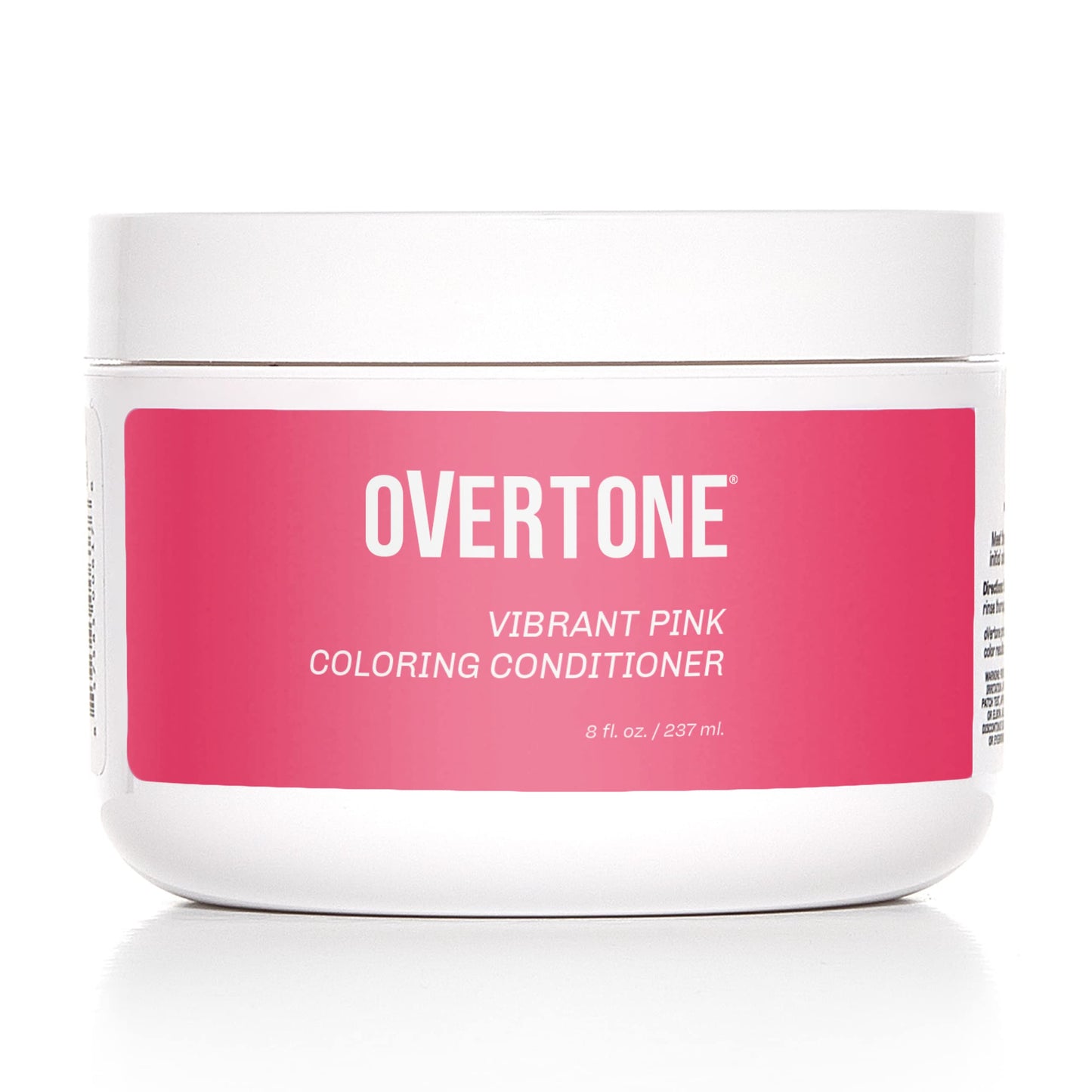 Overtone Color Depositing Semi-Permanent Hair Dye Conditioner - 8 oz For Natural & Color-Treated Hair, Moisturizing Shea Butter & Coconut Oil - Vegan & Cruelty-Free, Vibrant Pink