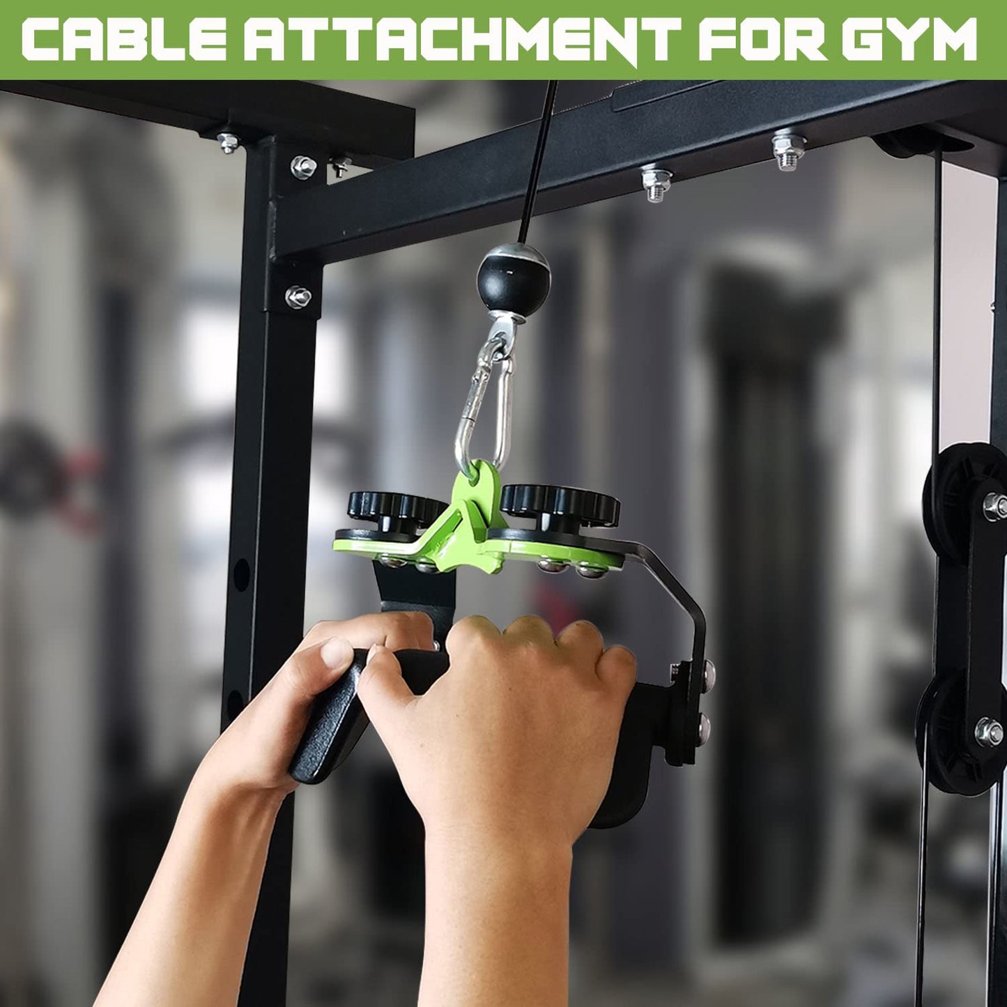 Home Gym Fitness Spreader Bar, Multi-Grip Wide Lat Pull Down Bar, Neutral Grip Handle, Lat Pulldown Attachments Long Bar for Cable Pulley System Machine, T-bar Row Landmine Attachment (SP-01)