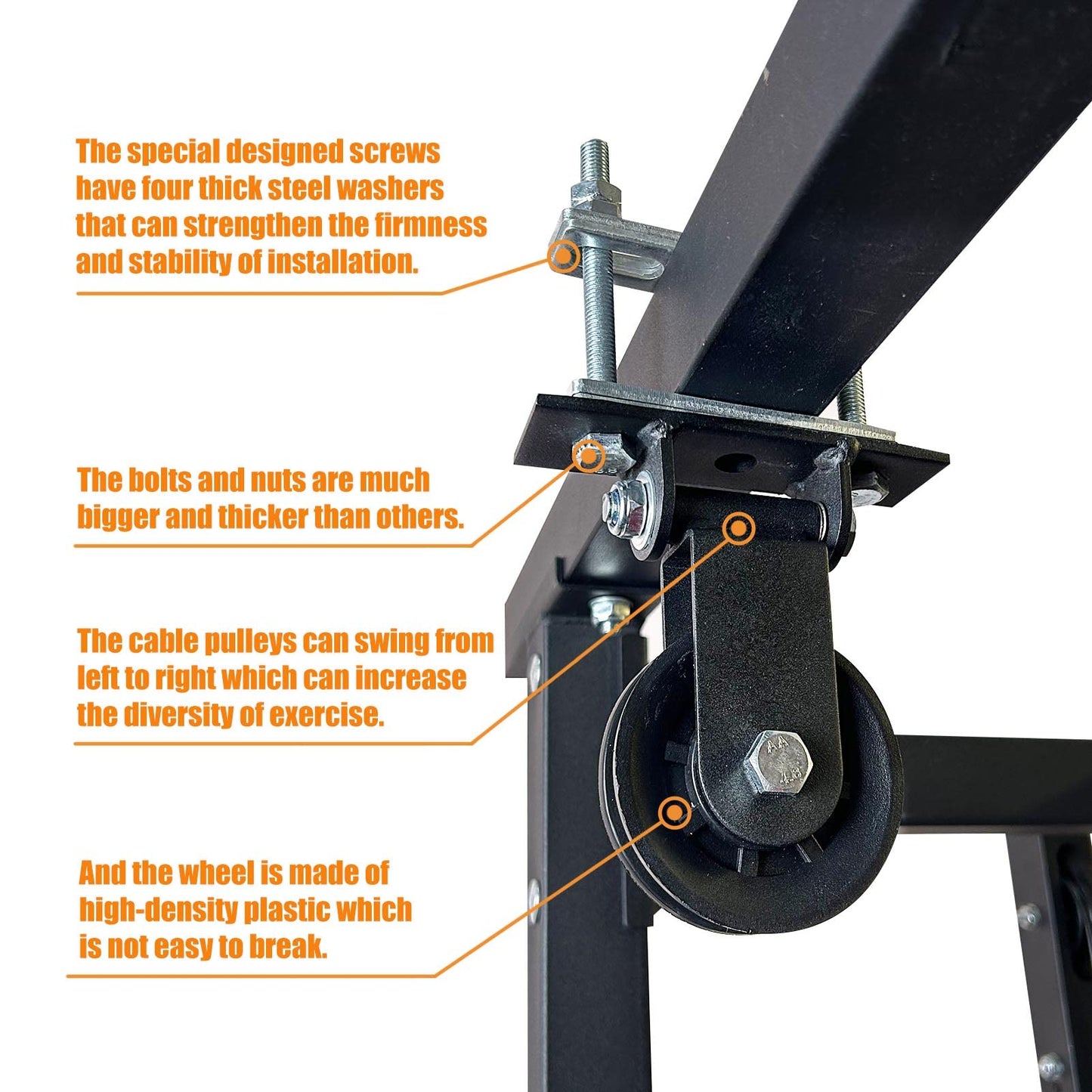 Upgraded Cable Pulley System Gym, LAT Pull Down Machine for Home Gym Equipment, Weight Pulley System for Cable Machine, LAT Pulley System Gym for Strength Training Power Cages, Power Racks (Style 3)